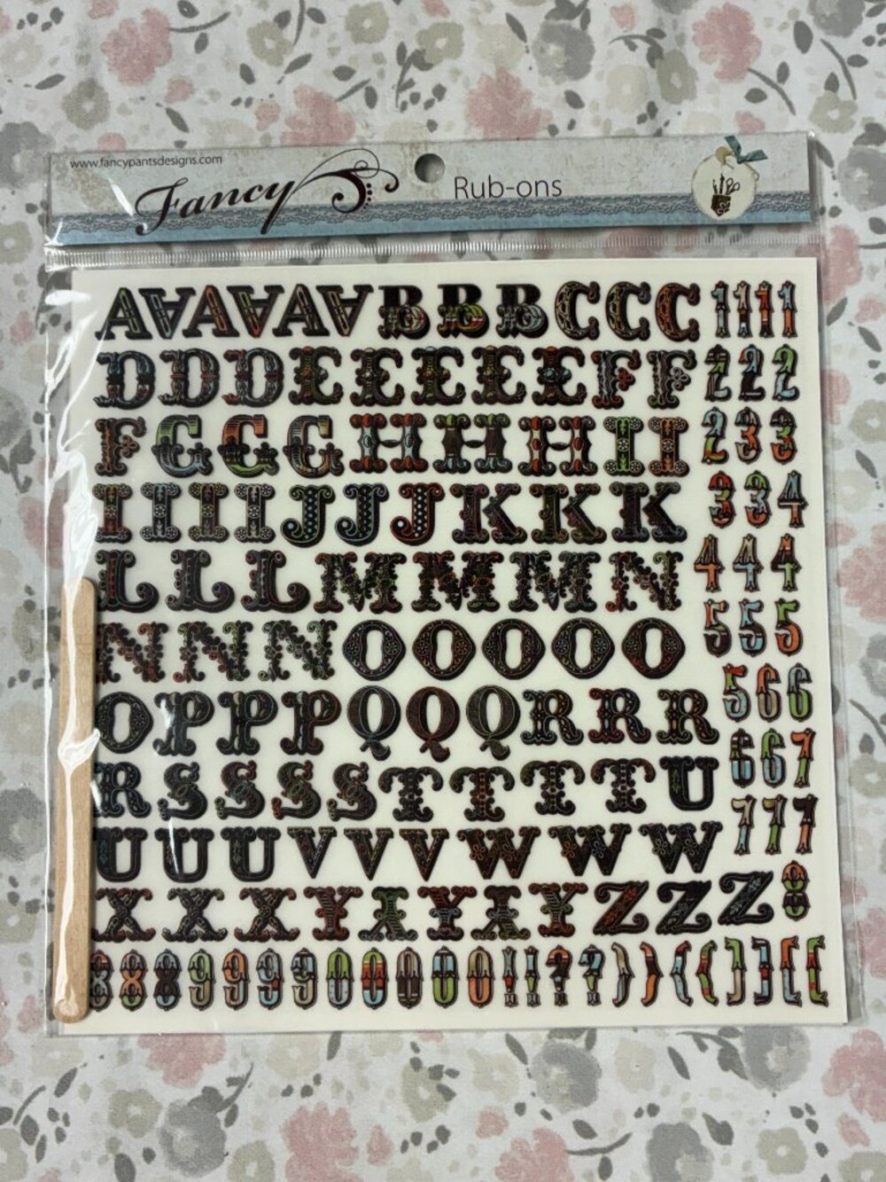 Fancy Rub-On Letters - Scrapbooking - Dance Hall Alphas - NWT